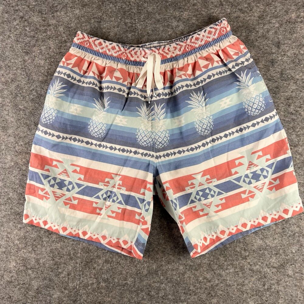 Chubbies Swim Trunks Shorts Mens M Aztec Southwestern Pineapple Lined Surf